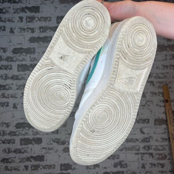 Nike | women white court vision with teal swish - Picture 8 of 11